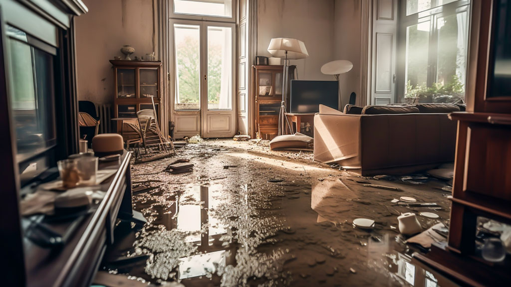 Dégât d'eau dans une cuisine résidentielle québécoise, sinistre assurance habitation